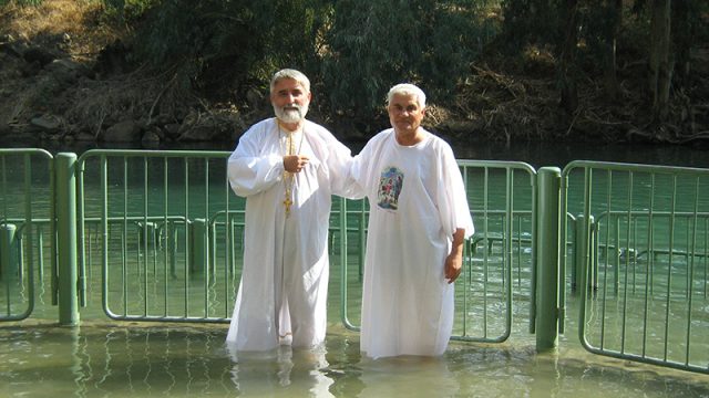 Moje drugo pokrštavanje u životu na reci Jordan, gde je sveti Jovan Krastitelj krstio Isusa Hrista, Leta gospodnjeg 2011